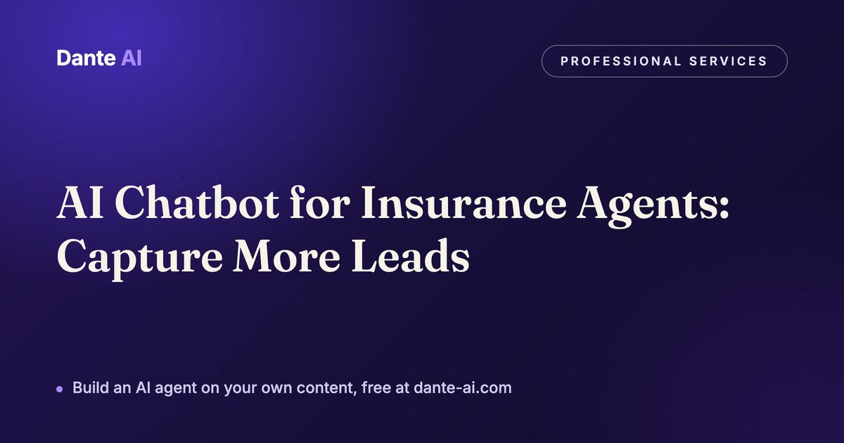 AI chatbot for insurance agents capturing a quote request on an agency website