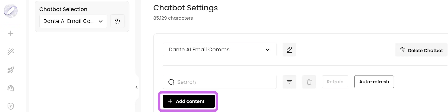 Adding a content file with answers to the AI chatbot