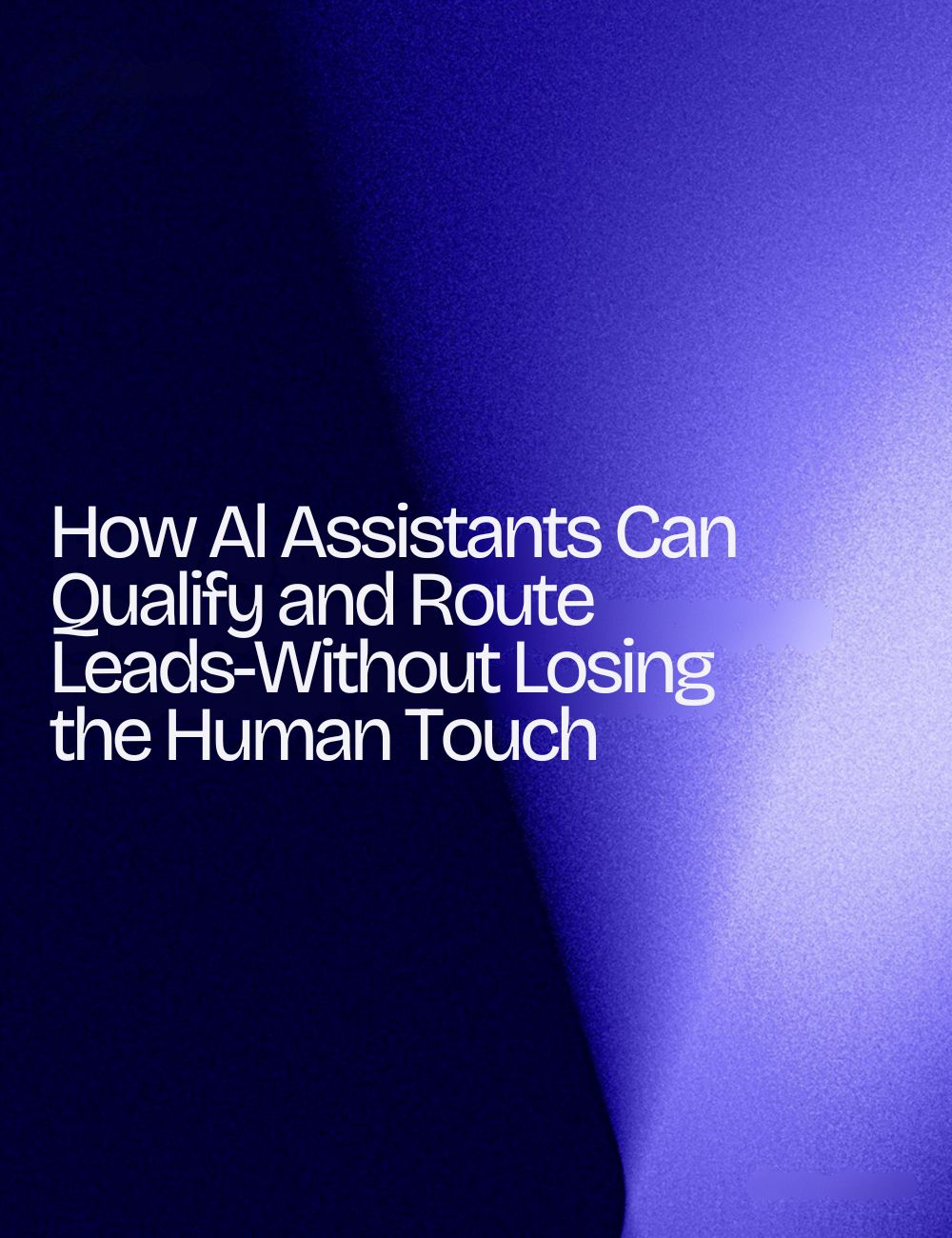 AI assistant qualifying and routing website leads