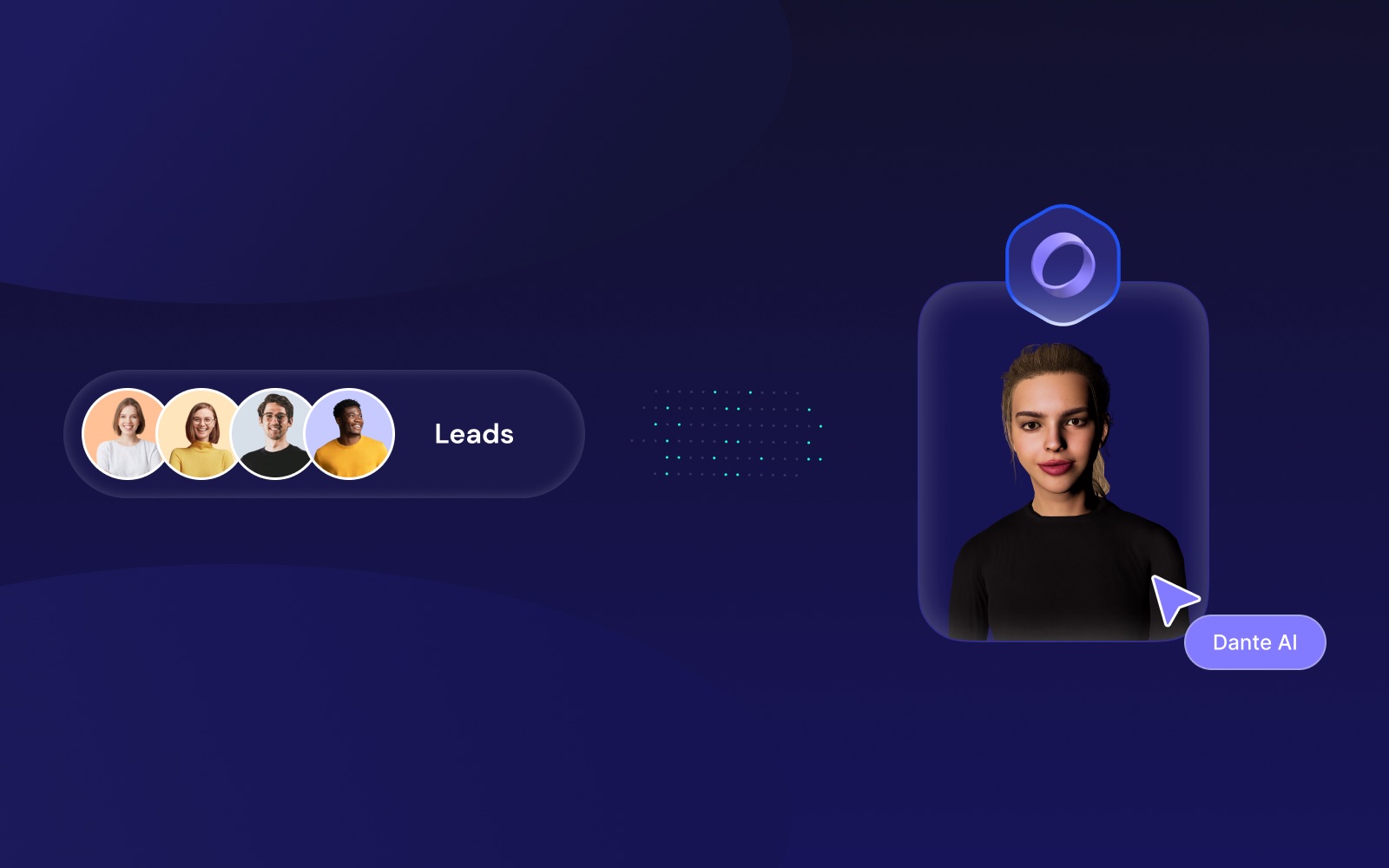 AI avatar engaging a website visitor in conversation