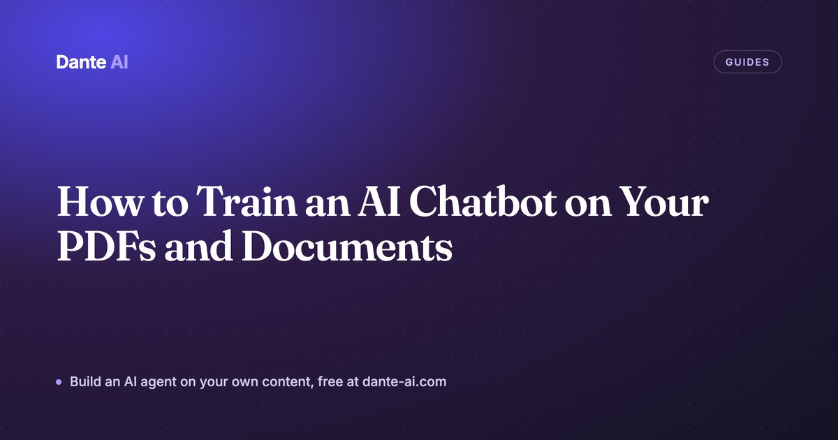 How to Train an AI Chatbot on Your PDFs and Documents